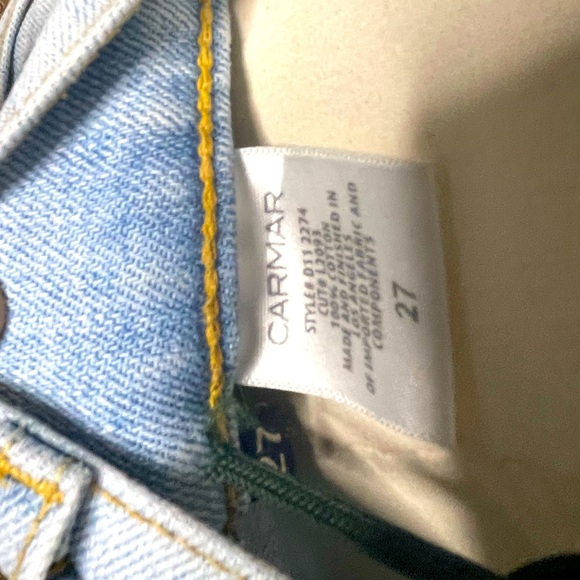 Carmar Distressed Side Cutout Denim Shorts - Picture 10 of 13